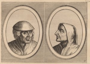 "Kees Geldt-sack" and "Kaarighe Truy" by Johannes and Lucas van Doetechum after Pieter Bruegel the Elder