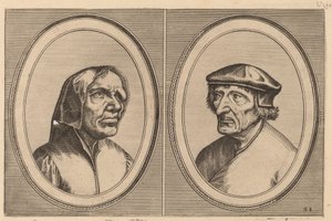 Trijn Bulle-bacx and Voorsichtighe Oenne by Johannes and Lucas van Doetechum after Pieter Bruegel the Elder