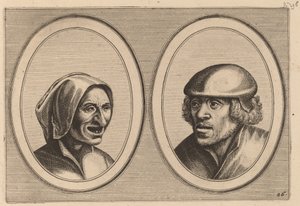 "Vrouw Verneem-al" and "Hans de Pluym-strijcker" by Johannes and Lucas van Doetechum after Pieter Bruegel the Elder