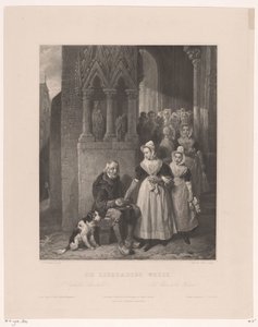 Orphan Girl Giving Alms to a Beggar (The Charitable Orphan) by Johannes de Mare