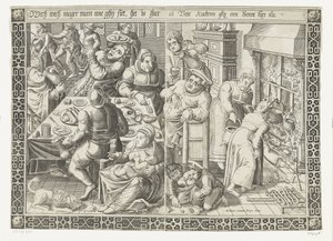 The Fat Kitchen by Johannes of Lucas van Doetechum