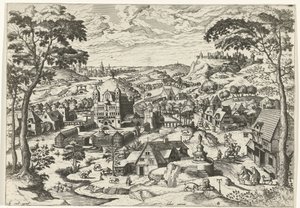 Landscape with Saint Anthony by Johannes of Lucas van Doetechum