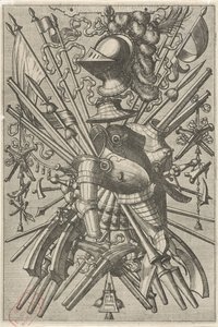 Flat Decoration Consisting of a Trophy by Johannes of Lucas van Doetechum
