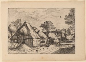 A Farmyard with a Draw Well by Johannes van Doetechum, the Elder and Lucas