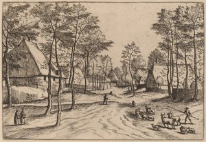 Village Street by Johannes van Doetechum, the Elder and Lucas