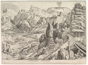 The Penitent Magdalene Magdalena Poenitens from The Large Landscapes, ca. 1555-56 by Johannes van Doetecum I