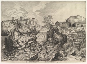 View of the Tiber Tivoli Prospectus Tyburtinus from The Large Landscapes