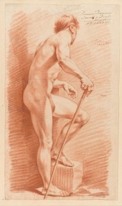 Standing Male Nude, Side View (1st Prize 1773) by Johannes van Dregt