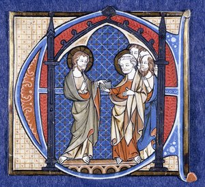 Christ presents the mission to St. Peter, c.1320 by Johannes von Valkenburg