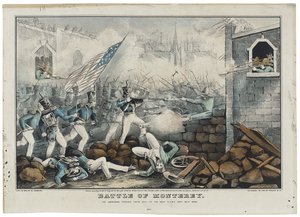 Battle of Monterey on 7 July 1846, Litho by Nathaniel Currier