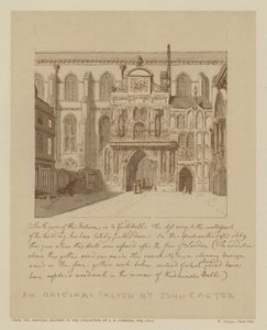 South View of the Entrance to Guildhall, City of London by John (after) Carter