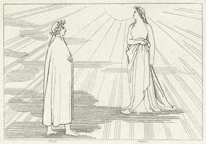 Ascent to the First Heaven, Paradise, Canto 1 by John (after) Flaxman