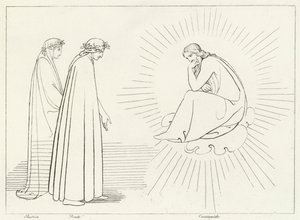 Dante Discoursing with Cacciaguida, Paradise, Canto 17 by John (after) Flaxman