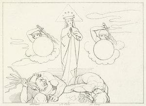 The Church Militant, Paradise, Canto 25 by John (after) Flaxman
