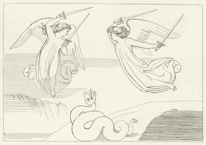 The Valley, Purgatory, Canto 8 by John (after) Flaxman