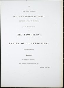 Frontispiece by John (after) Gould