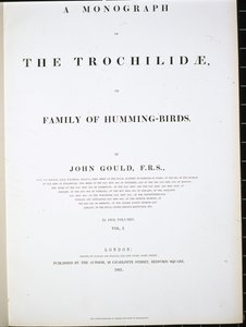 Frontispiece by John (after) Gould