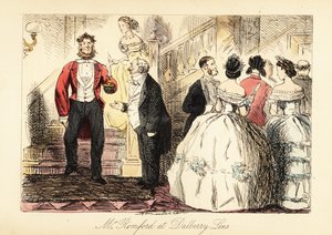 English gentleman in formal clothes attending a dinner by John (after) Leech