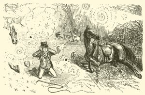 Fall While Hunting by John (after) Leech