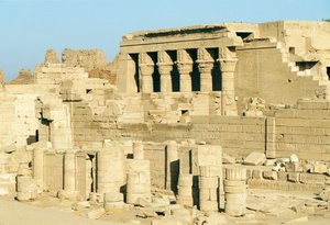 Egypt, Dandarah (Dendera), Temple of Hathor by Walter Charles Mills