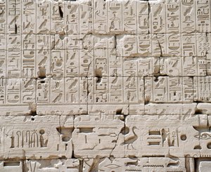 Karnak, Great Temple of Amon, Great Hypostyle Hall, Detail of Outside wall