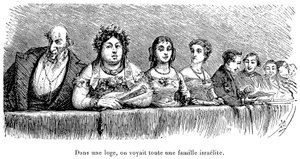 Israeli family in a theatre lodge in Russia by Walter Charles Mills
