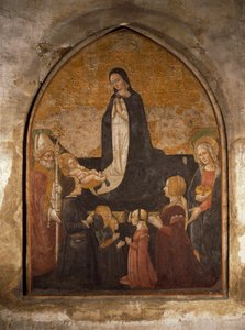 Virgin Adoring the Child, fresco, Chapel of the Tower, Church of St Mary the Gracious by Walter Charles Mills