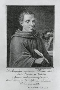 Portrait of Agnolo Firenzuola, Italian writer and humanist, engraving by Giuseppe Benaglia by Walter Charles Mills
