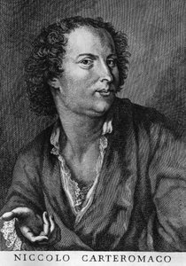Portrait of Niccolo Forteguerri, also known as Niccolo Carteromaco, Italian poet, engraving
