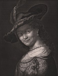 Portrait of Saskia van Uylenburgh, wife of Rembrandt by Walter Charles Mills