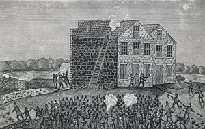 Pro-slavery mob murdering Reverend Elijah Parish Lovejoy