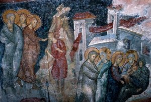 Scenes from the life of Jesus, fresco in the Agia Sophia church