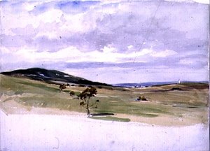 Landscape with a Windmill and Village, 19th Century