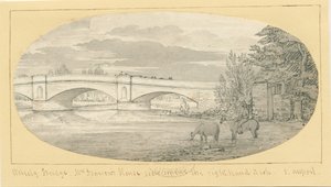 Wolseley Bridge: pen and wash drawing