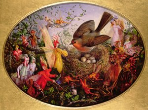 Cock Robin Defending his Nest by John Anster Fitzgerald