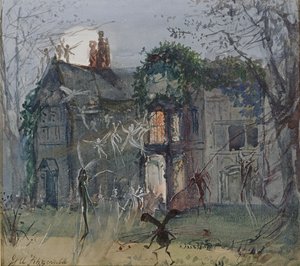 The Old Hall, Fairies by the Moonlight by John Anster Fitzgerald