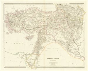 1840 Map of Turkey in Asia