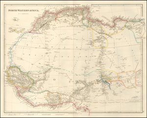 Map of North Western Africa by John Arrowsmith