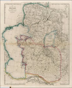 1842 Map of the Caspian Sea, Khivah and the Surrounding Country by John Arrowsmith