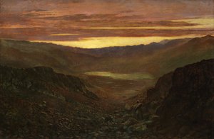 Fleetworth Hollow and Tarn from Green Gable Fell at Twilight
