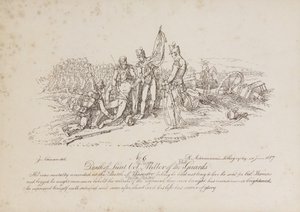 Death of Lieutenant Colonel William Miller of the 1st Guards at the Battle of Quatre Bas by John Augustus Atkinson