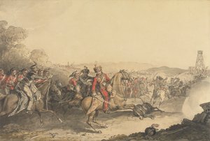 The Marquis of Anglesea Wounded Whilst Leading a Charge of Heavy Cavalry at the Close of the Battle of Waterloo by John Augustus Atkinson