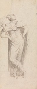 Allegorical Female Figure: Holding a Flaming Torch