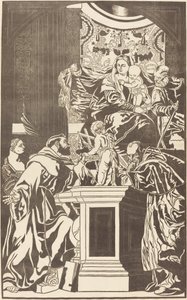Holy Family and Four Saints by John Baptist Jackson after Veronese