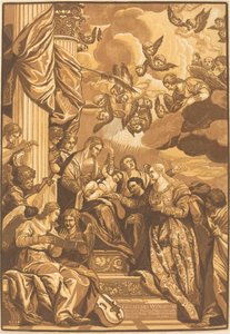 The Mystic Marriage of Saint Catherine by John Baptist Jackson after Veronese