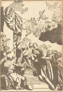 The Mystic Marriage of Saint Catherine by John Baptist Jackson after Veronese