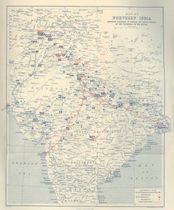 Map of Northern India (1901) by John Bartholomew