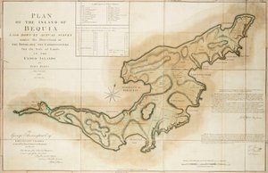 Plan of the Island of Bequia laid down by actual survey under the direction of the Honorable the Commissioners for the Sale of Lands in the Ceded Islands by John Byres Chief Surveyor 1776 by John Bayly