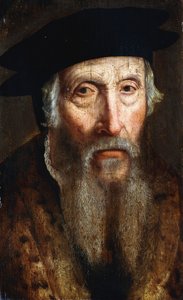 Portrait of a Bearded Man, Bust Length, in a Fur Trimmed Coat and Black Hat