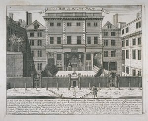 View of the Justice Hall, Old Bailey, c.1740
